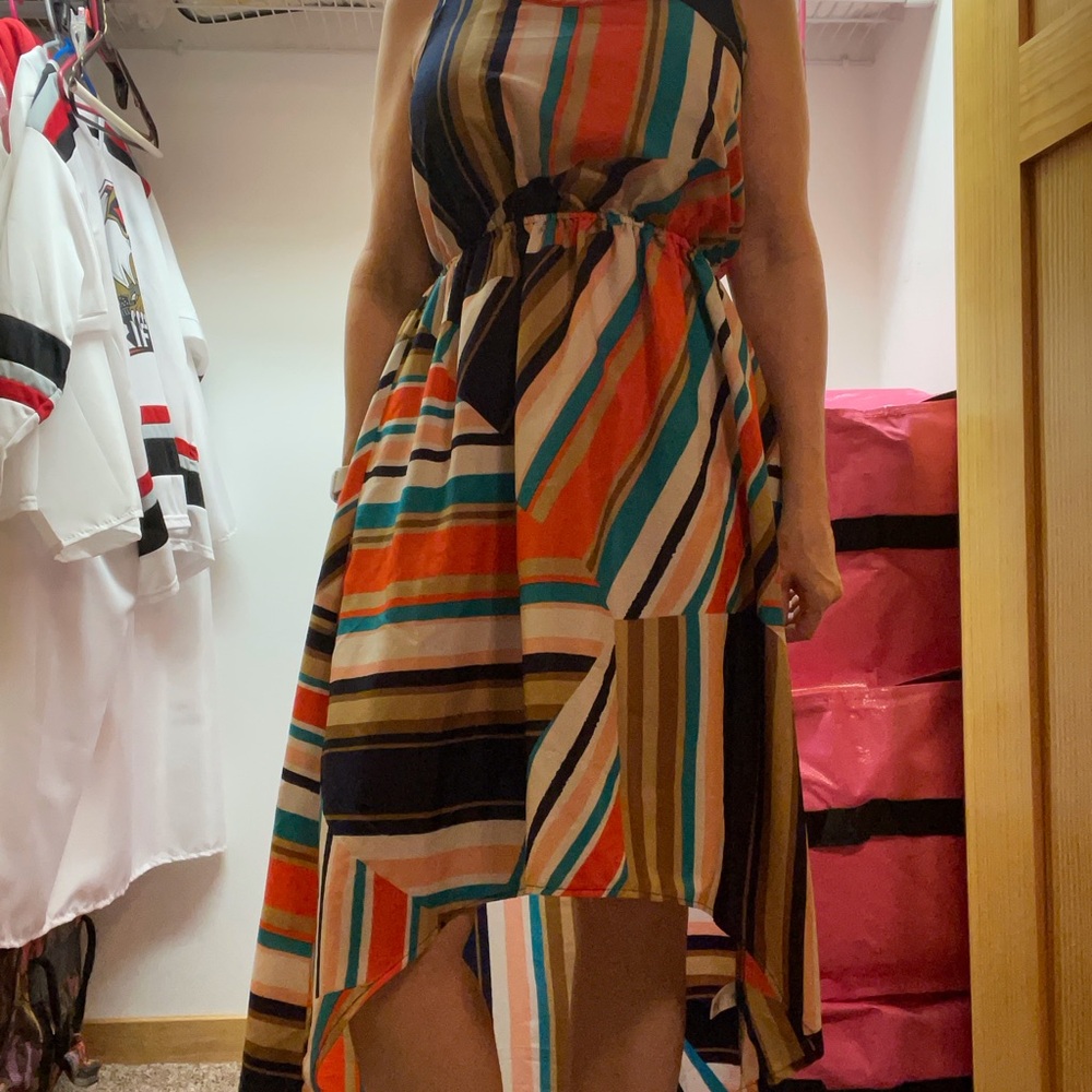 Colorful T-length dress